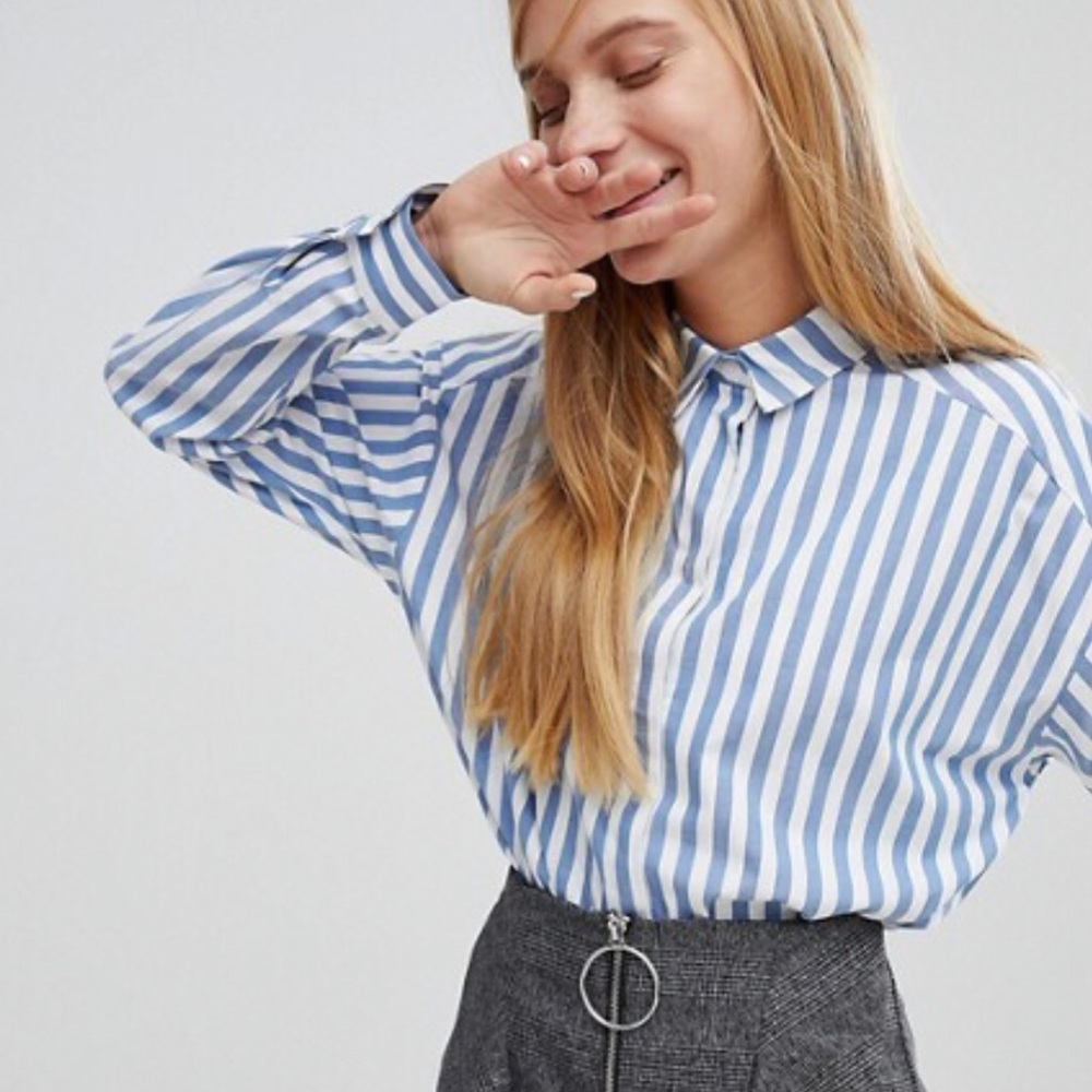 Monki Striped Shirt